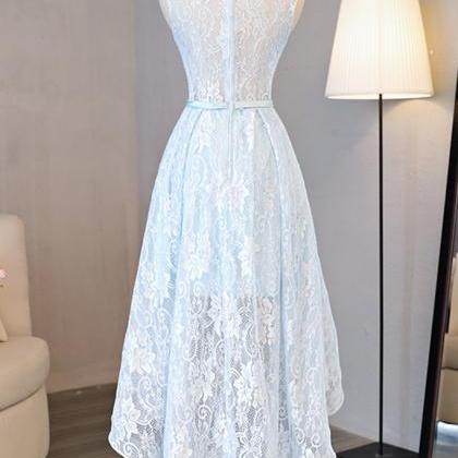 Light Blue Homecoming Dresses,lace Homecoming..