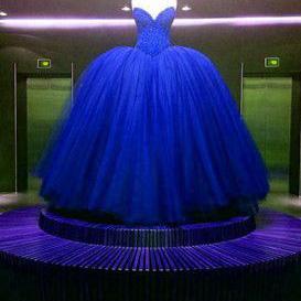 Royal Blue Prom Dresses,tulle Prom Gown,long Prom..