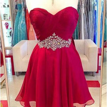 Red Homocoming Dress,sweetheart Homocoming..