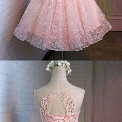 Pink Prom Dresses,short Homecoming Dress,fashion..