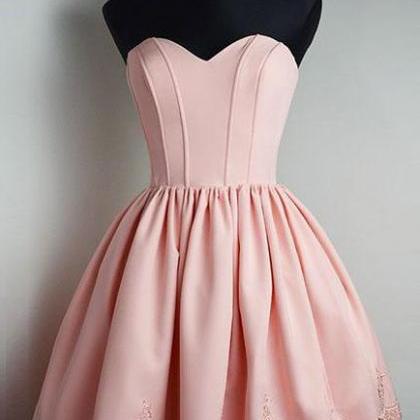 Simple Homecoming Dress,pink Homecoming..