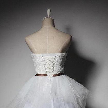 White Homecoming Dresses,tulle Homecoming Dress,a..