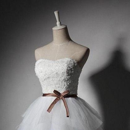 White Homecoming Dresses,tulle Homecoming Dress,a..