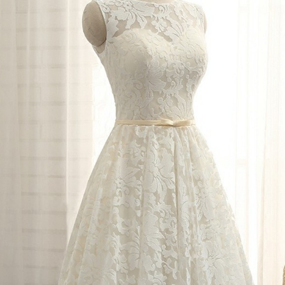 Lace Homecoming Dresses,short Prom Dresses,ivory..