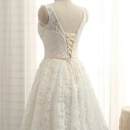 Lace Homecoming Dresses,short Prom Dresses,ivory..