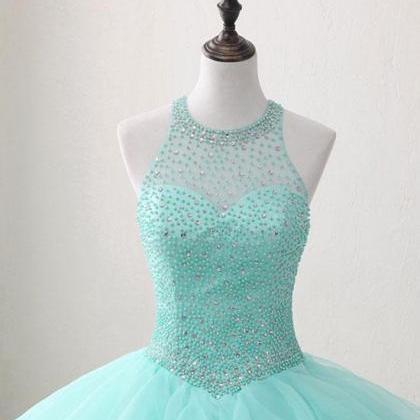 Ball Gown Prom Dress,long Prom Dresses,beading..