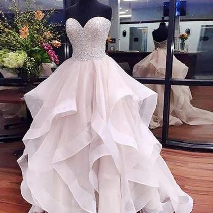 A-line Prom Dress,sweetheart Prom..