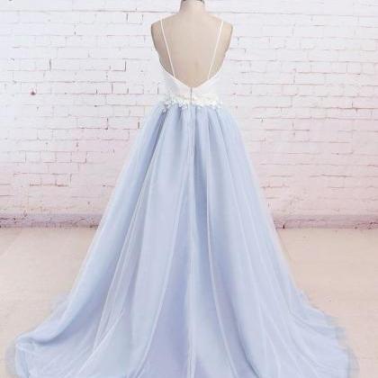 Long Prom Dresses,tulle Prom Dress,a Line Prom..