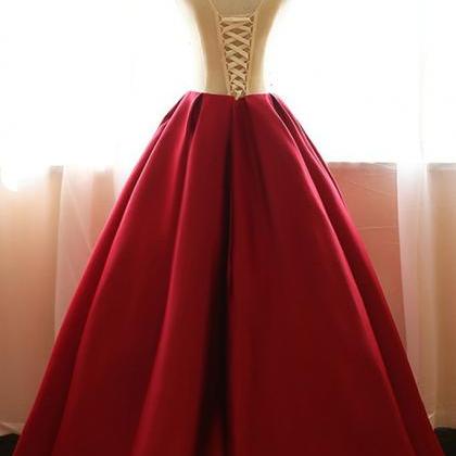 Red Quinceanera Dresses,satin Prom Dresses With..