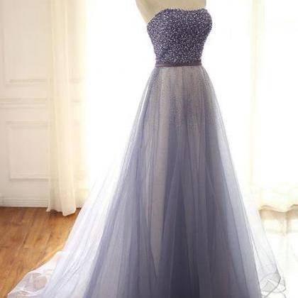 Stylish Prom Dress,a-line Prom Gown,strapless Prom..