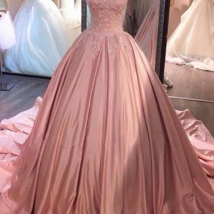Pink Prom Dresses,Sweetheart Prom G..
