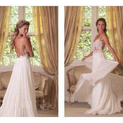 Top Ing See Through Open Back Lace Wedding Dress 2017 V Neck Off Top Ing See Through Open Back L