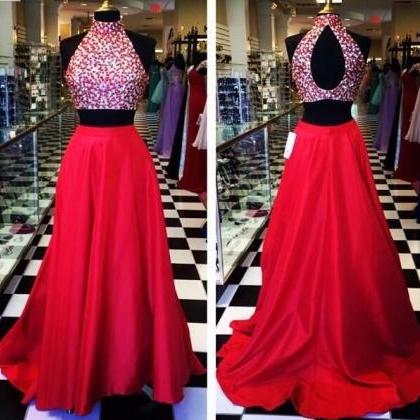 Two Piece Prom Dresses 2015 Open Ba..