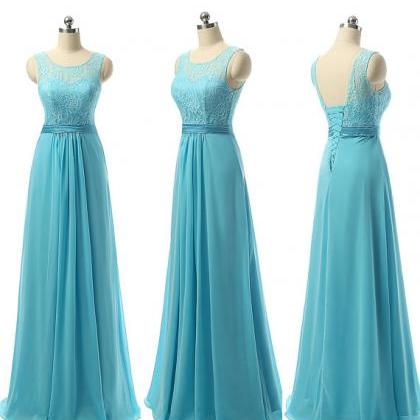 Light Blue Bridesmaid Dresses, Lace Bridesmaid..
