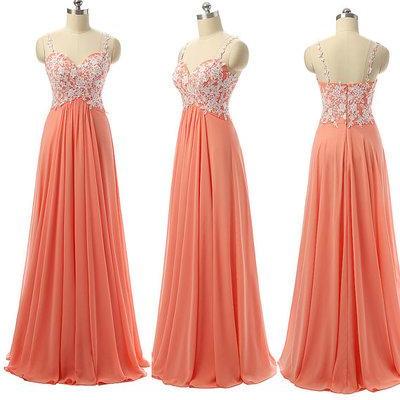 Spaghetti Straps Bridesmaid Dresses,White Lace Burnt Orange Bridesmaid ...