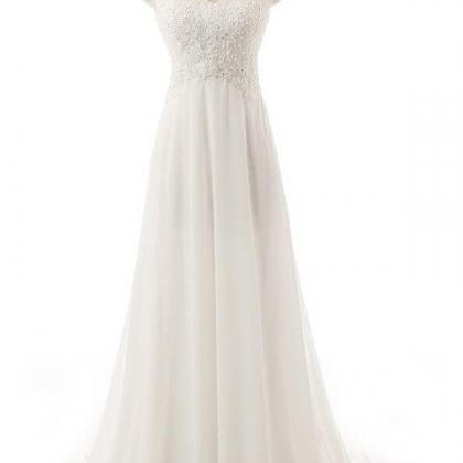 A Line Princess Long Wedding Dress,..