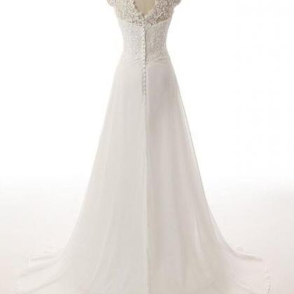 A Line Princess Long Wedding Dress,..