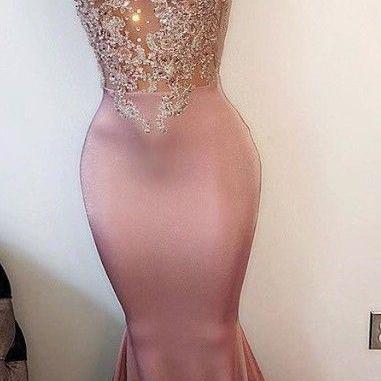 Sexy Prom Gowns,pink Prom Dress,lace Prom Dresses..