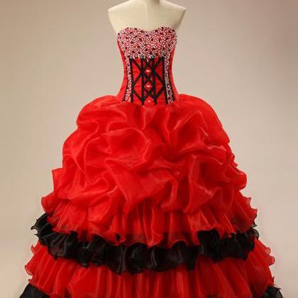 Red Quinceanera Dresses,sweetheart Quinceanera..