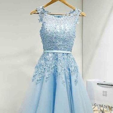 Tulle Homecoming Dress,appliques Homecoming..