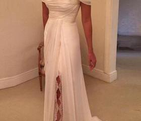Off Shoulder Wedding  Dress  Side Split Wedding  Dresses  