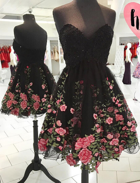 Black Homecoming Dresses,backless Prom Dress,sweetheart Prom Dress,fashion Homecoming Dress,sexy Party Dress,custom Made Evening Dress