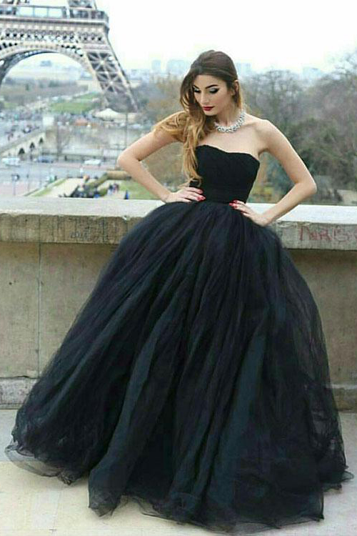 black stylish gown