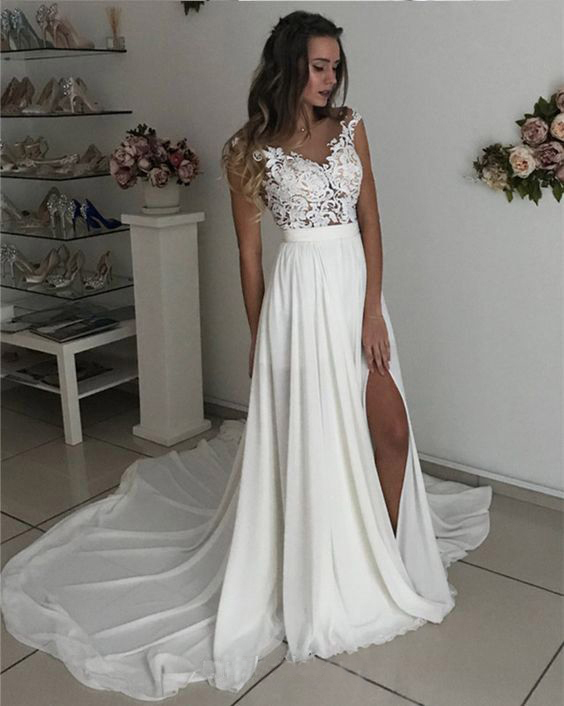 Lacy Off White Wedding Dresses Fashion Dresses
