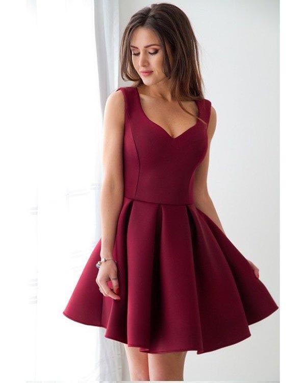 maroon homecoming dresses 2018