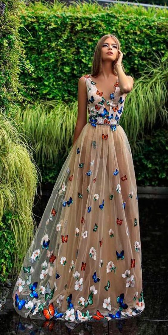 Butterfly dress prom Clearance