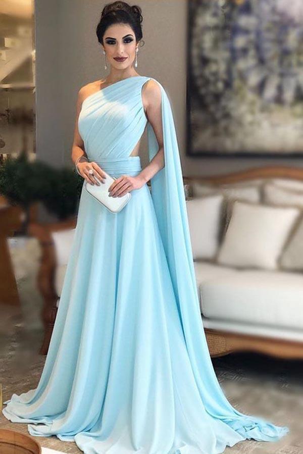 one shoulder prom gowns