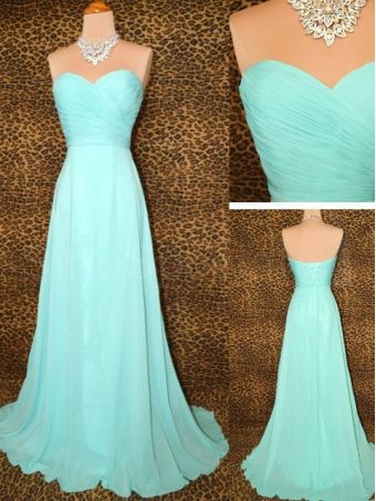 Simple A Line Light Blue Chiffon Long Bridesmaid Dress Sweetheart Bodice Floor Length Bridesmaid Dresses Lace Back Up Mother Of The Bride Dress