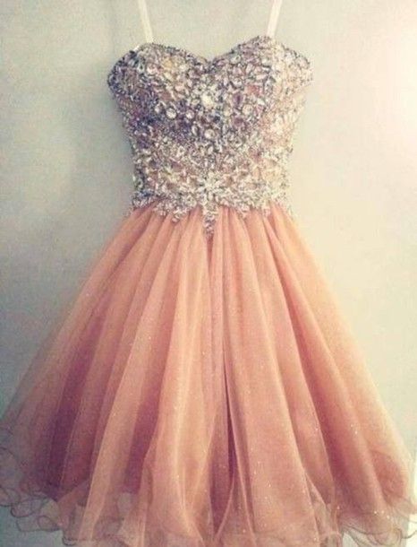 Rhinestones Blush Tulle Short Homecoming Dress Pink Prom Dresses,sweetheart A Line Above Knee Length Bodice Graduation Dress,wedding Party