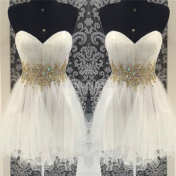 Gold Beaded Ivory Tulle Homecoming Dresses ,a Line Sweetheart Short Prom Dresses Homecoming Dress, Short Prom Gowns Cocktail Dress,wedding Party