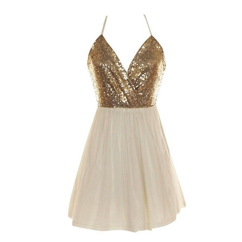 Sexy Gold Sequin Bridesmaid Dresses,short Bridesmaid Dresses,halter Backless Bridesmaid Dress,open Back Bridesmaid Gowns,v Neck Short Prom