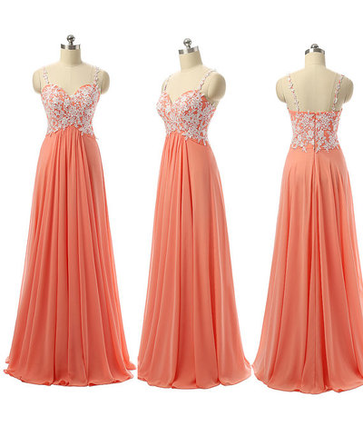 orange maid of honor dresses