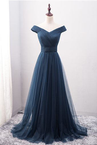Navy Blue Prom Dress,off The Shoulder Prom Dress,custom Made Evening Dress,simple Prom Dresses,evening Gown,long Evening Dresses,prom Dress