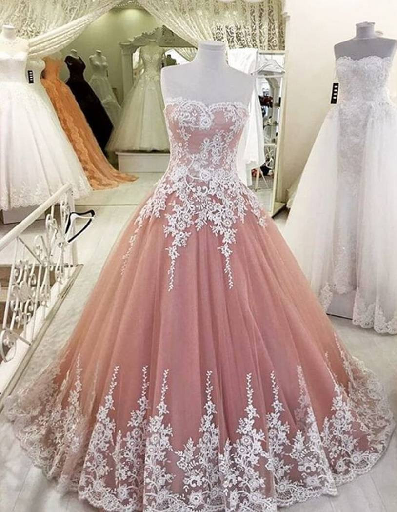 Ball Gown Prom Dress, Elegant Prom Dresses,a-line Prom Dresses,applique Prom Dress,lace Prom Dresses,tulle Prom Dresses,high Quality Graduation
