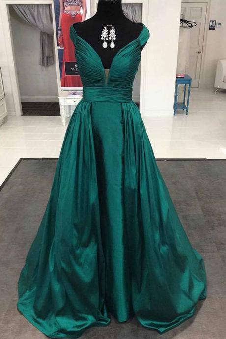 Dark Green Prom Dress,Long Prom Dresses,Charming Prom Dresses,Formal Evening Dress, A Line Prom Gowns, Formal Women Dress,prom dress