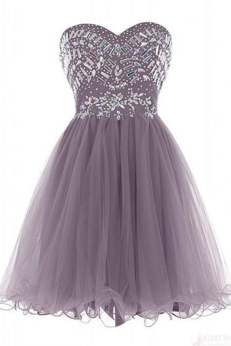 Tulle Homecoming Dresses,Sweetheart Homecoming Dresses,Beading Homecoming Dress,Short Cocktail Dresses,Beaded Prom Dresses,Royal Blue Homecoming Dress