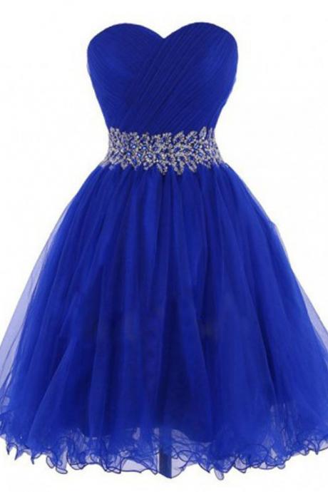 Homecoing Dresses,short Homecoing Dress,sweetheart Prom Dresses,royal Blue Homecoing Dresses,beading Homecoing Dresses,royal Blue Prom Dress