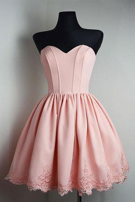 Simple Homecoming Dress,pink Homecoming Dress,short Prom Dresses,a Line Homecoming Dress,graduation Dress,simple Homecoming Dresses,strapless