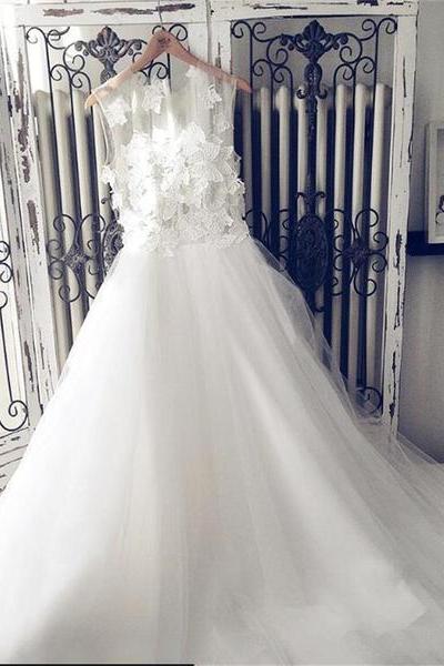 Charming Wedding Dress,Long Bridal Dresses,Pretty Wedding Gown,Unique Wedding Dresses,Custom Wedding Dress,Popular Wedding Dress WD60