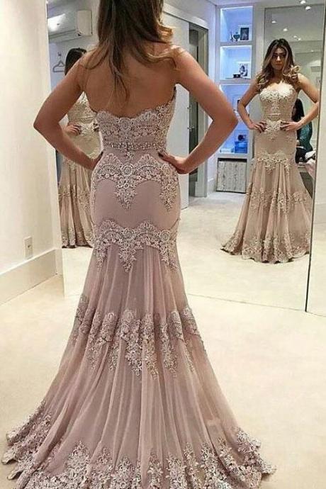 Vintage Prom Dress,Strapless Prom Dresses,Sweetheart Prom Dresses,Long Prom Dresses,Mermaid Prom Gown,Lace Prom Dresses DS77