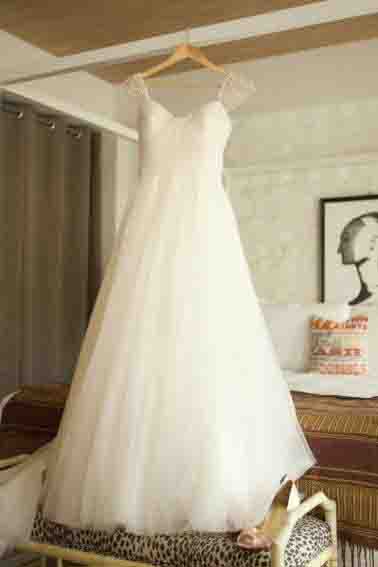 Beach Wedding Dresses,A Line Wedding Dress,Simple Wedding Dresses,Tulle Bridal Gown DS492