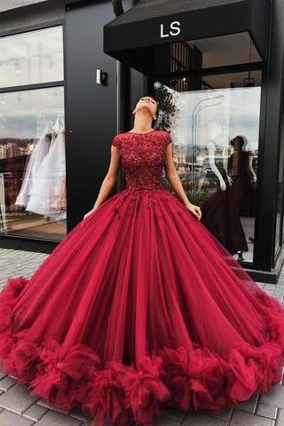 cute red quinceanera dresses