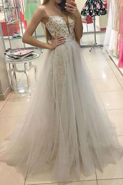 White Prom Dress,Lace Tulle Prom Dress, Sweetheart Evening Dress, Long Prom Dress, Modest Woman Formal Dresses, White Long Evening Dress,Prom Dress