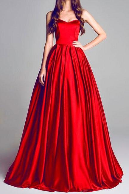 Red Prom Dress,Prom Dress Long,Swetheaart Prom Dresses,Elegant Prom Dresses,Formal Evening Dresses,A Line Prom Dress,Prom Dress 2017