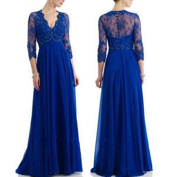 royal blue dinner gown