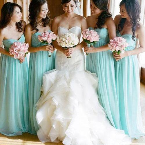 light teal wedding dresses